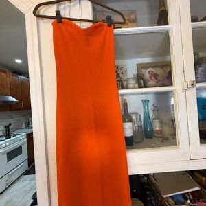 Vibrant Orange Tube Dress